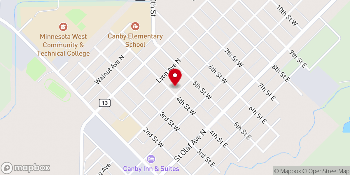 Map showing location of St Peter's Catholic Church