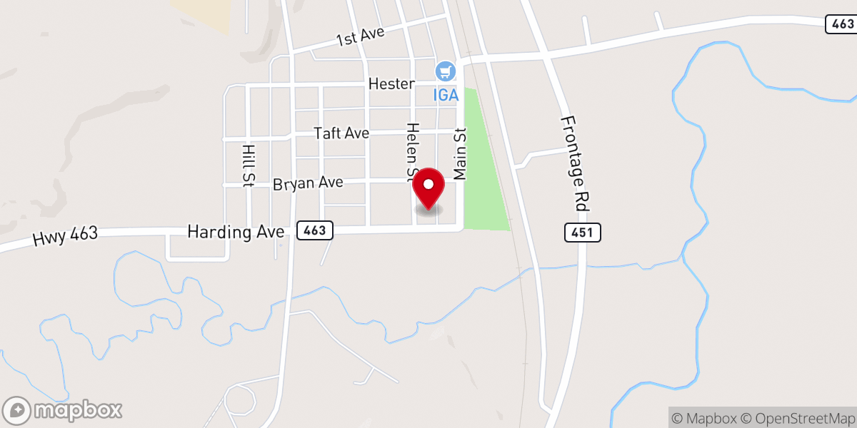 Map showing location of Our Lady of Loretto Church