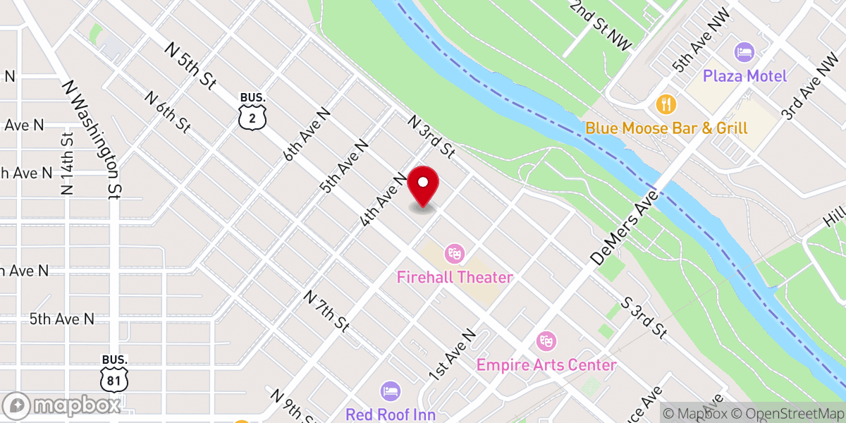 Map showing location of Beacon Baptist Church