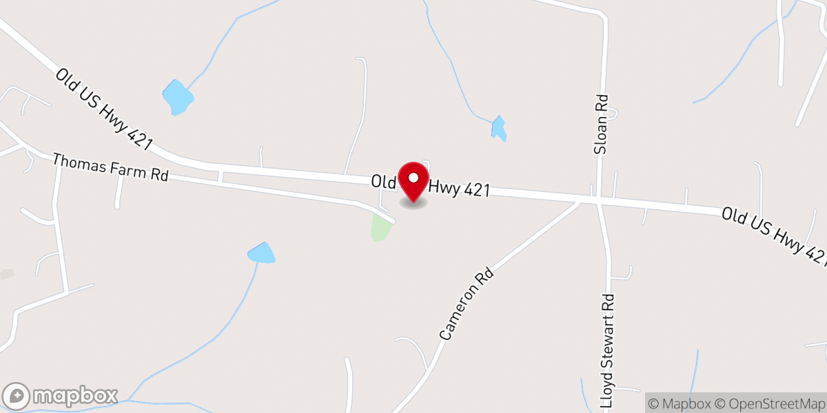 Map showing location of Moore-Union Church