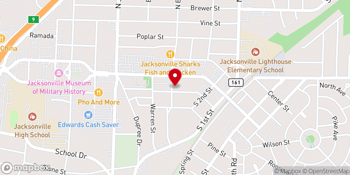 Map showing location of True Holiness Apostolic Church