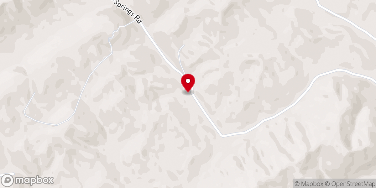 Map showing location of Cave Springs Baptist Church