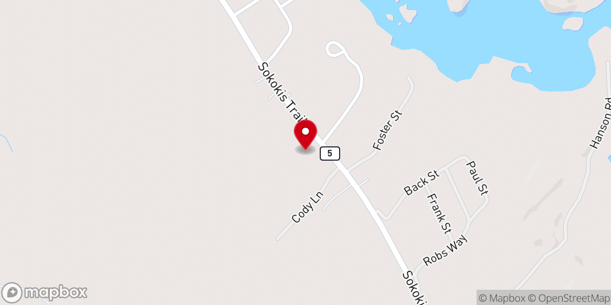 Map showing location of Lakeside Community Church