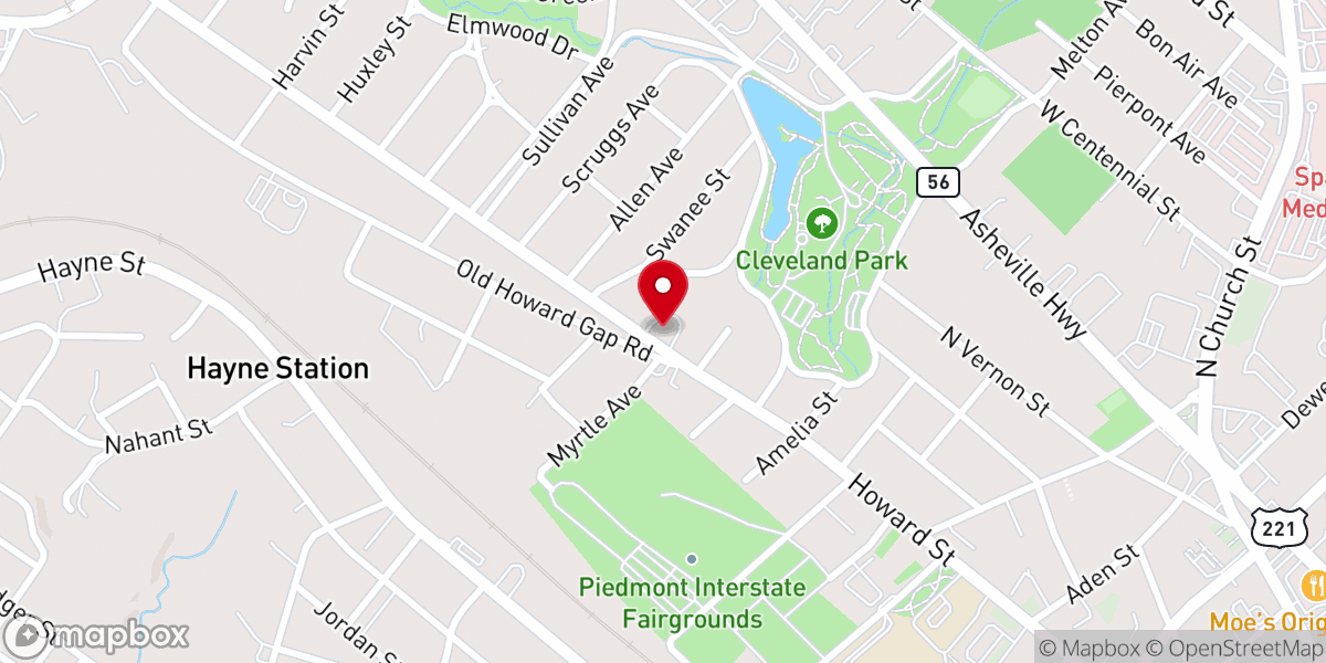 Map showing location of Calvary Redemption Center
