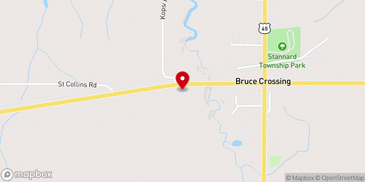 Map showing location of Bethany Lutheran Church