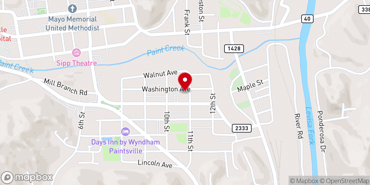 Map showing location of St Michael Catholic Church