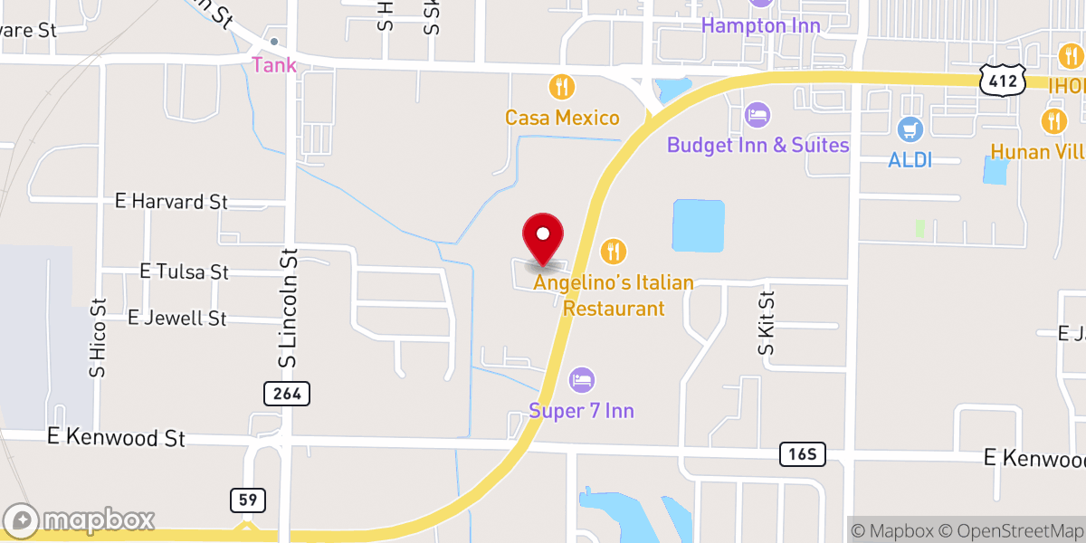 Map showing location of St Mary's Catholic Church