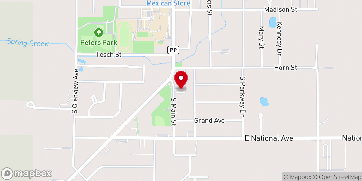 Map showing location of Saint Bartholomew Lutheran Church