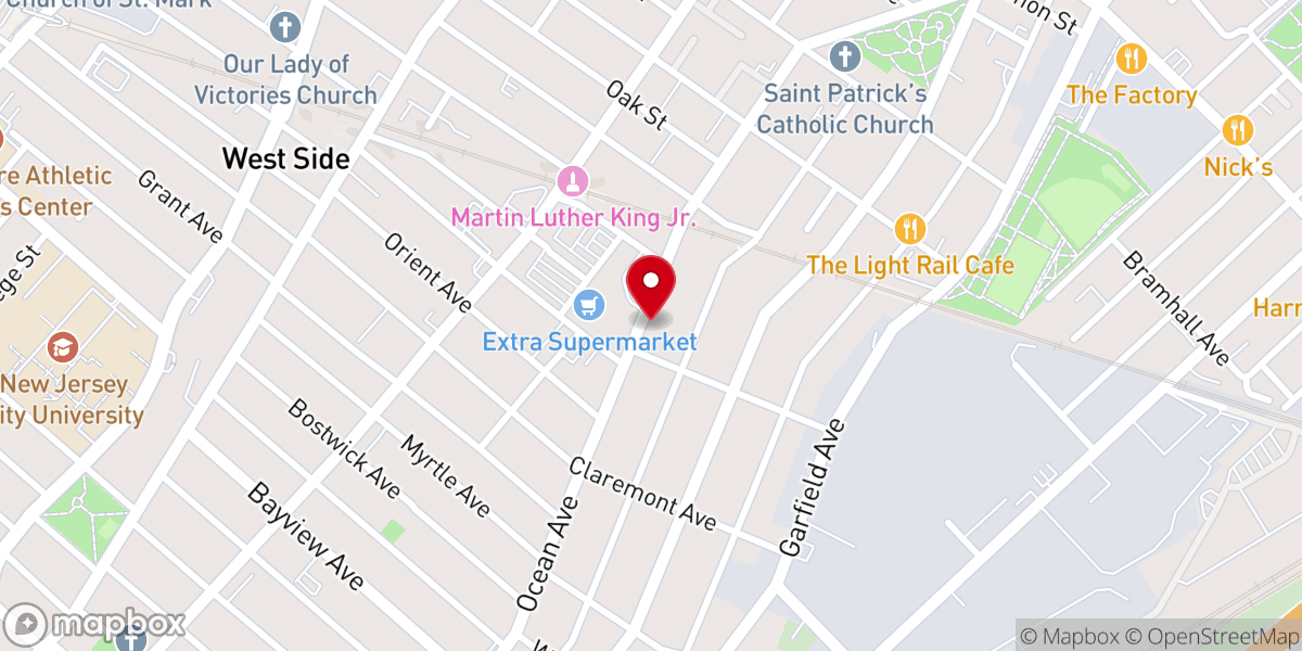 Map showing location of Gospel Temple Church of God
