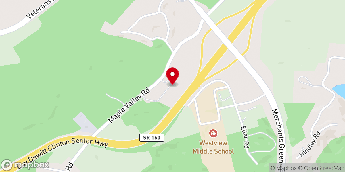Map showing location of Arrowhead Church