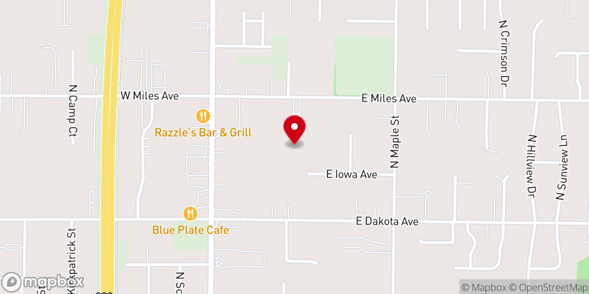 Map showing location of Hayden Bible Church