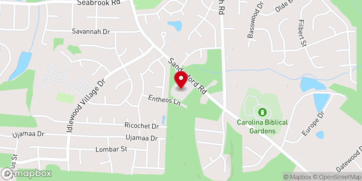 Map showing location of Mount Calvary Holy Church