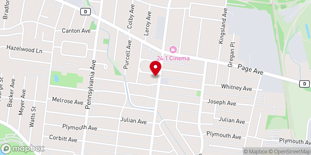 Map showing location of Saint Louis Holy Temple Church of God in Christ