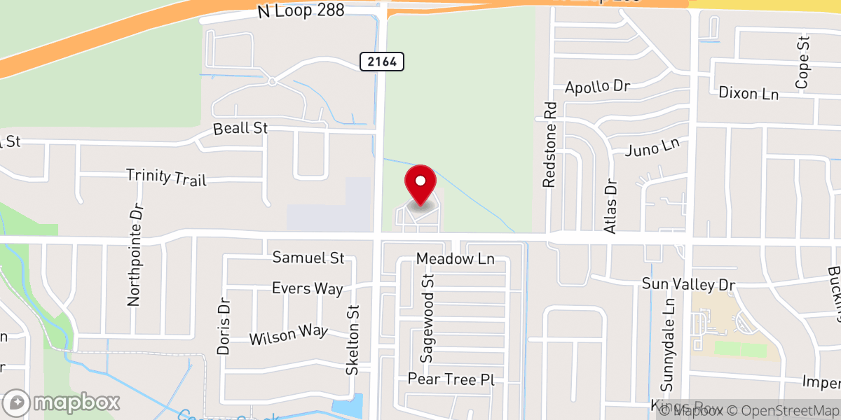 Map showing location of Asbury United Methodist Church