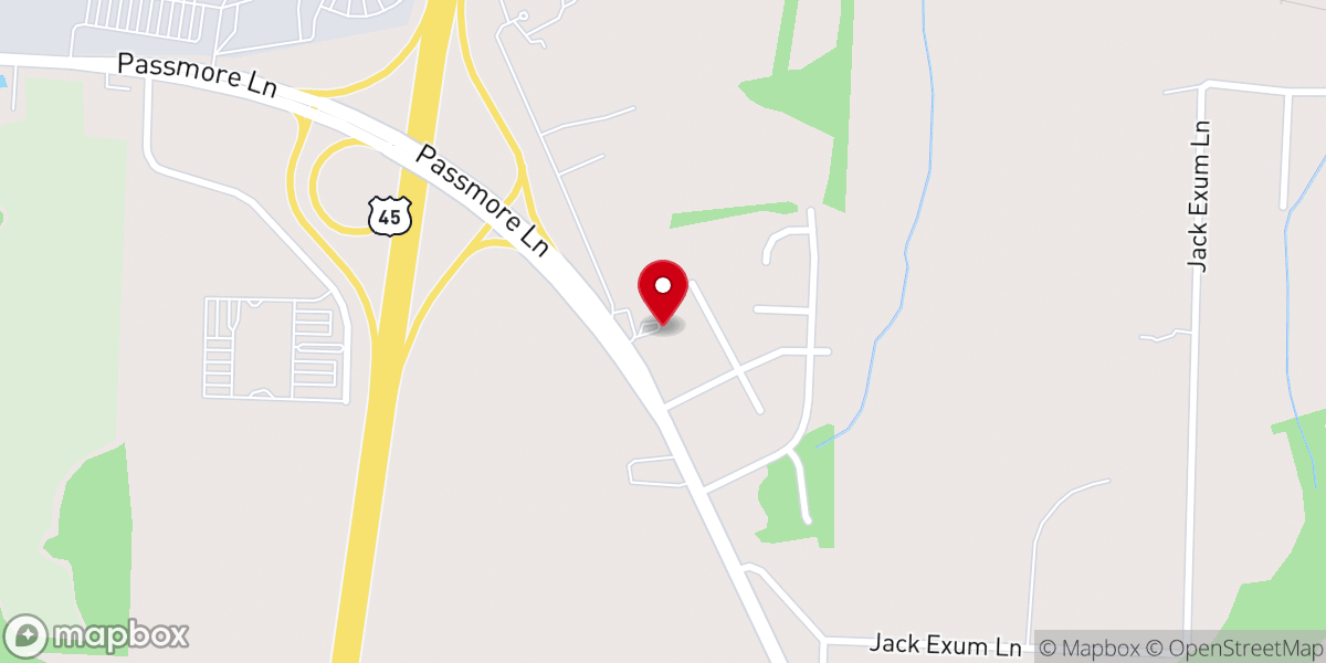 Map showing location of Bible Grove Church