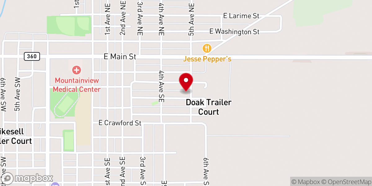 Map showing location of American Lutheran Church