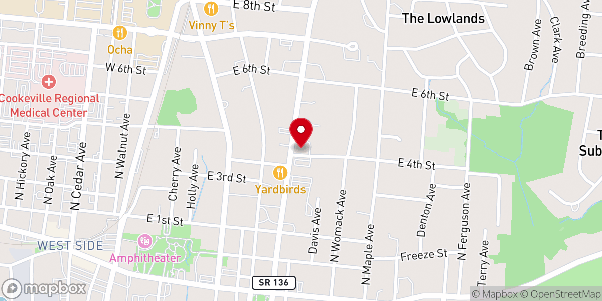 Map showing location of St. Thomas Aquinas Catholic Church