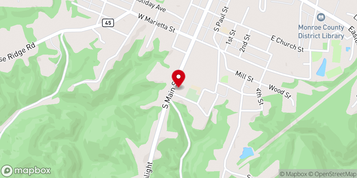 Map showing location of St. Sylvester Catholic Church