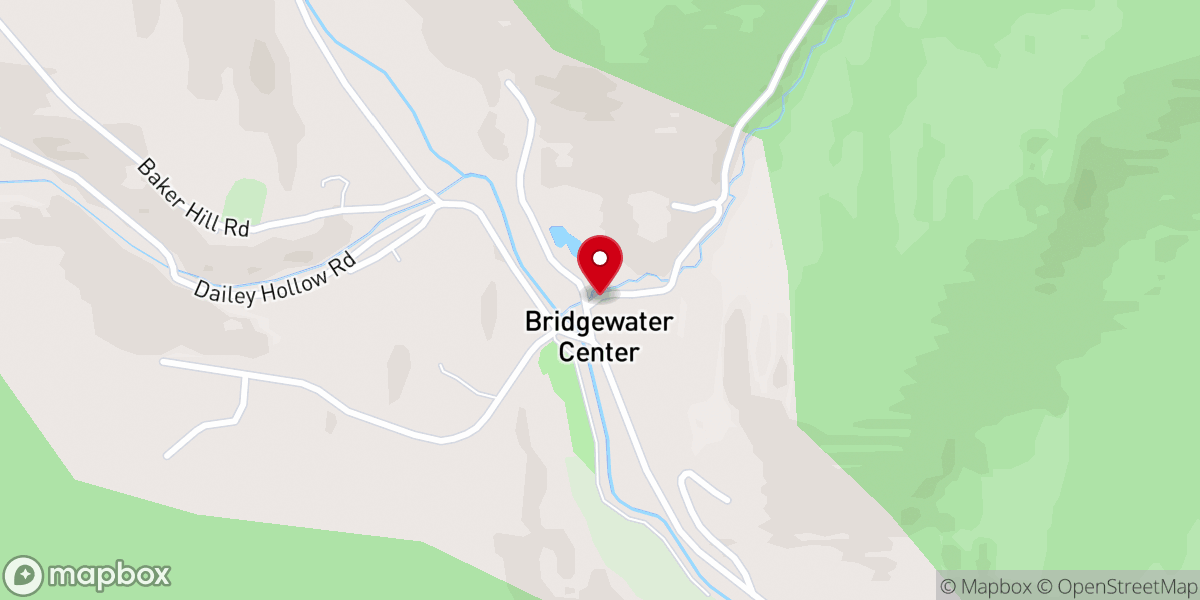 Map showing location of Bridgewater Center Oak Chapel