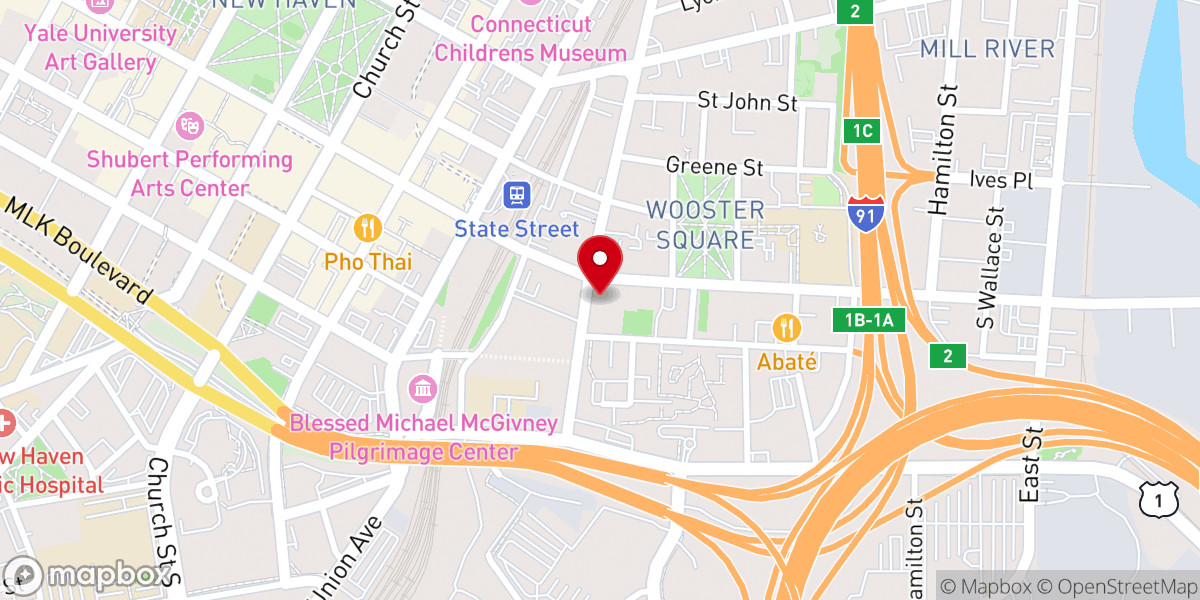 Map showing location of Saint Paul & Saint James Episcopal Church