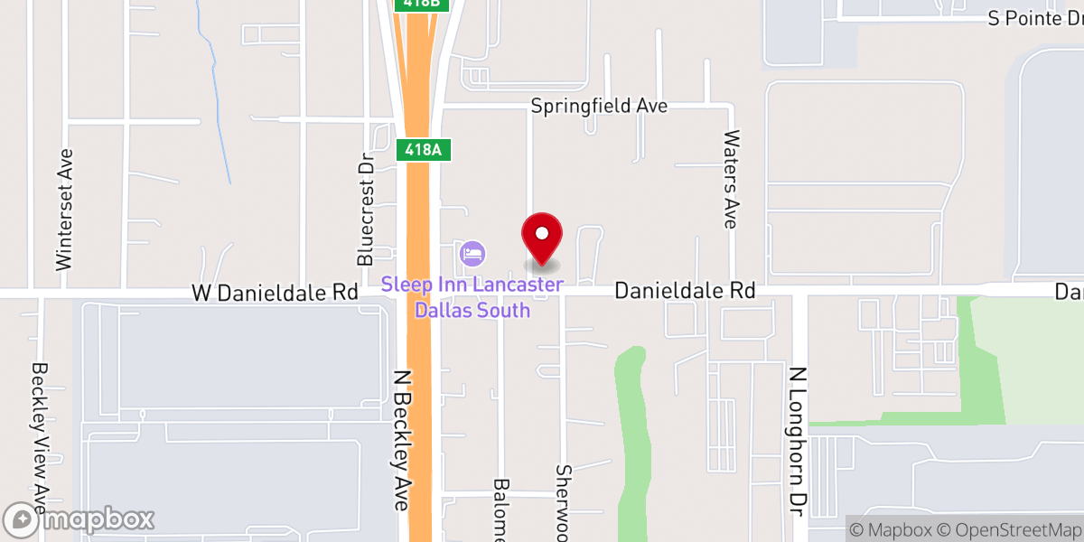 Map showing location of Power & Life Church