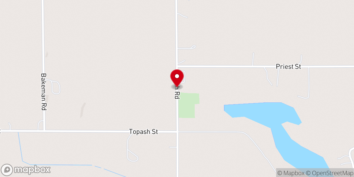 Map showing location of Sacred Heart of Mary