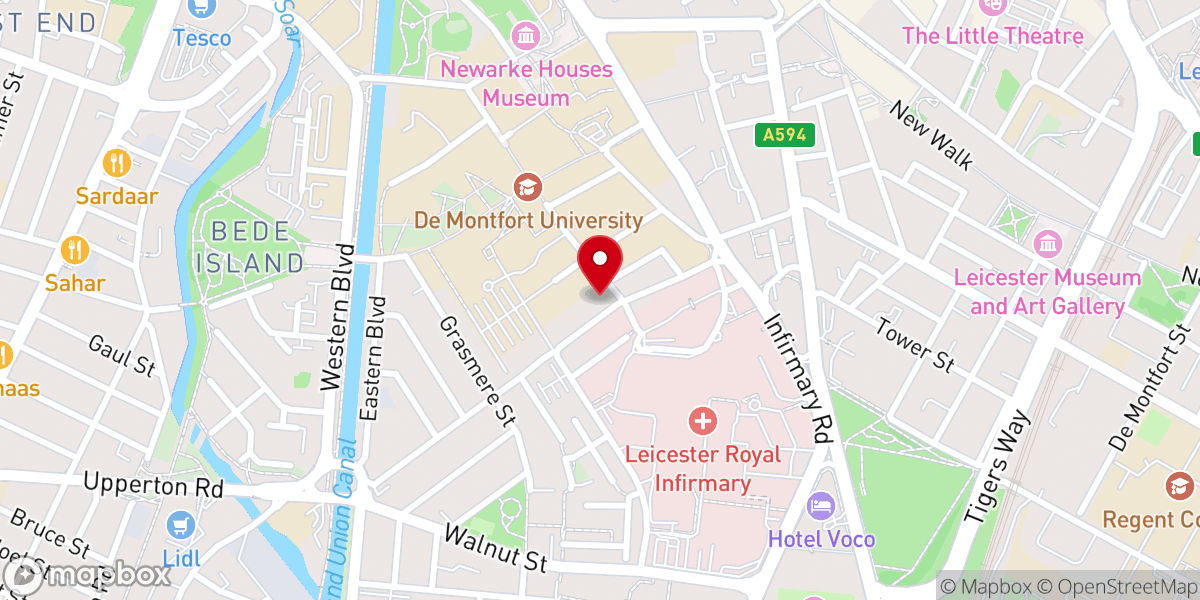 Map showing location of St Andrew’s, Jarrom Street