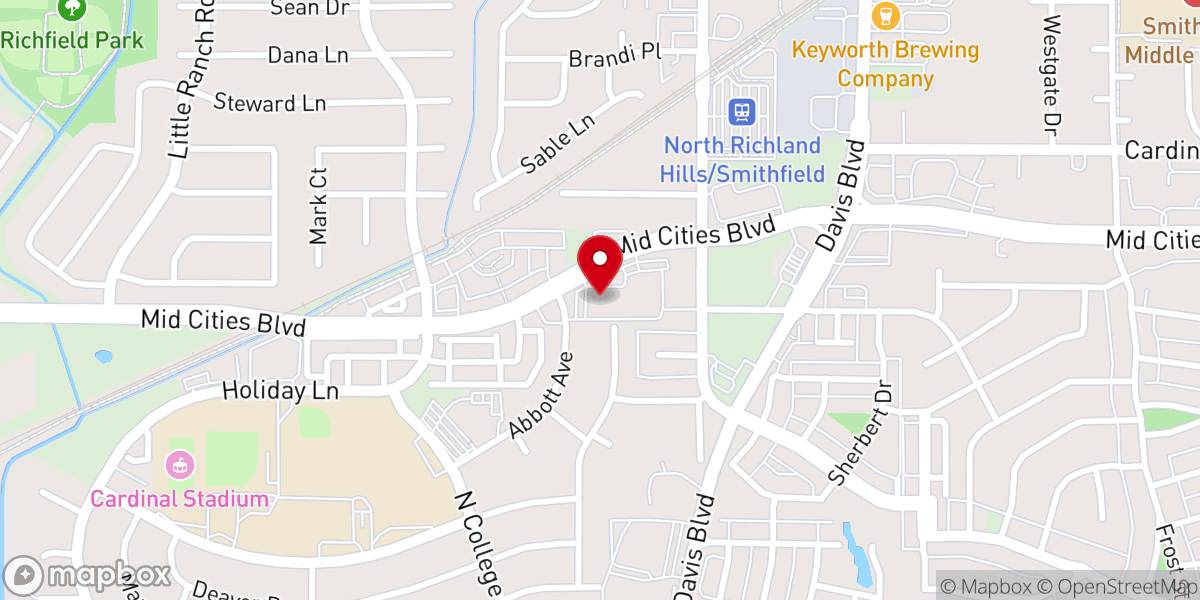 Map showing location of Center Point Church