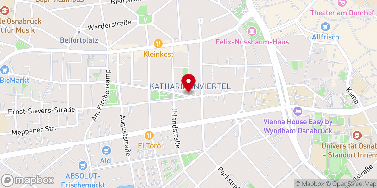 Map showing location of Homezone-Osnabrück e.V