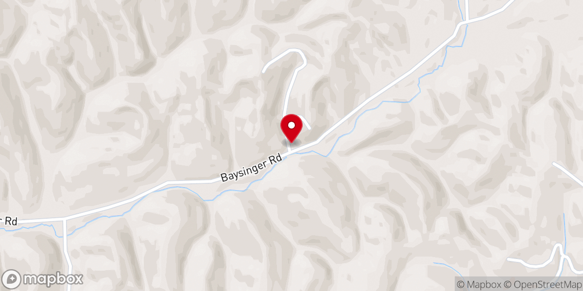 Map showing location of Bassingers Missionary Baptist Chapel