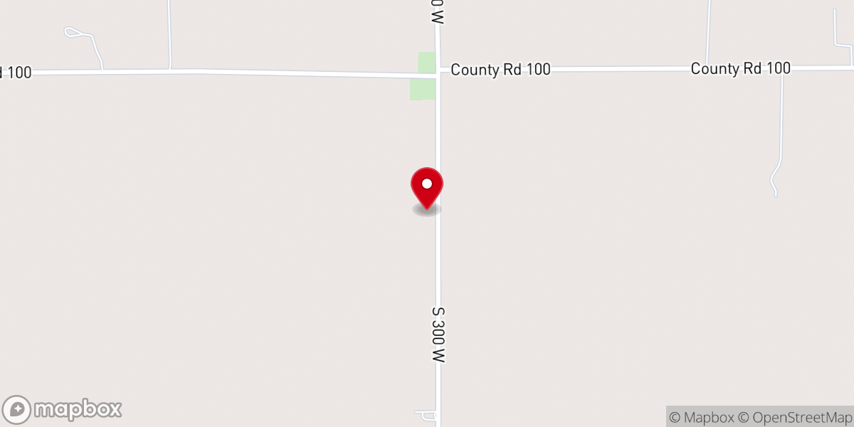 Map showing location of Burr Oak Mennonite Church