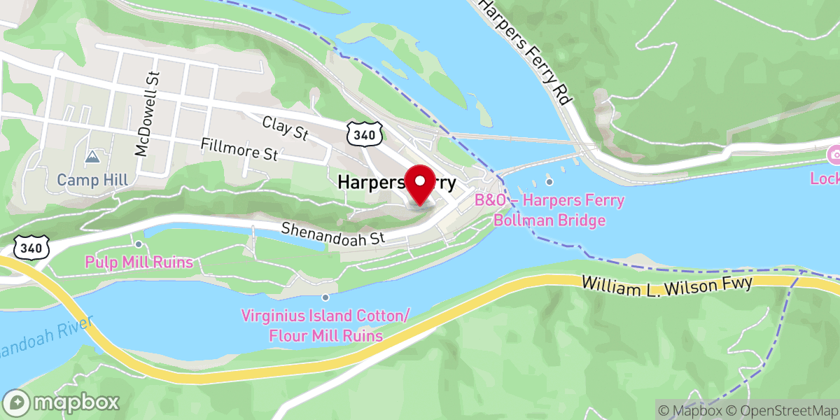 Map showing location of St. Peter's Roman Catholic Church