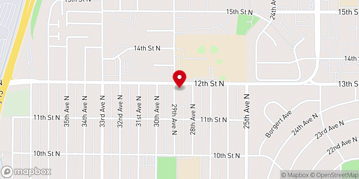 Map showing location of Atonement Lutheran Church