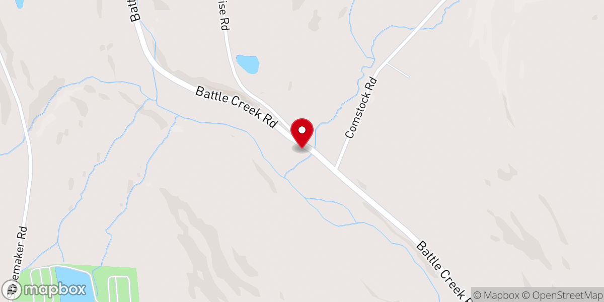 Map showing location of Union Valley Mennonite Church