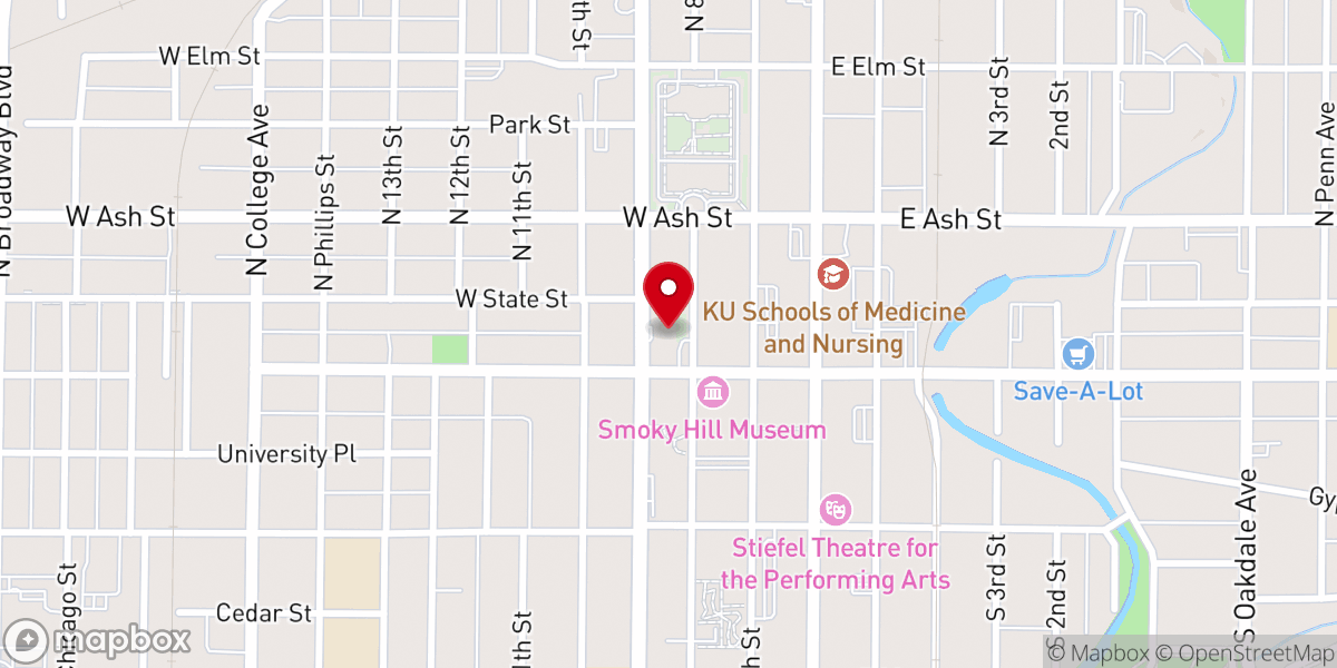 Map showing location of Sacred Heart Cathedral