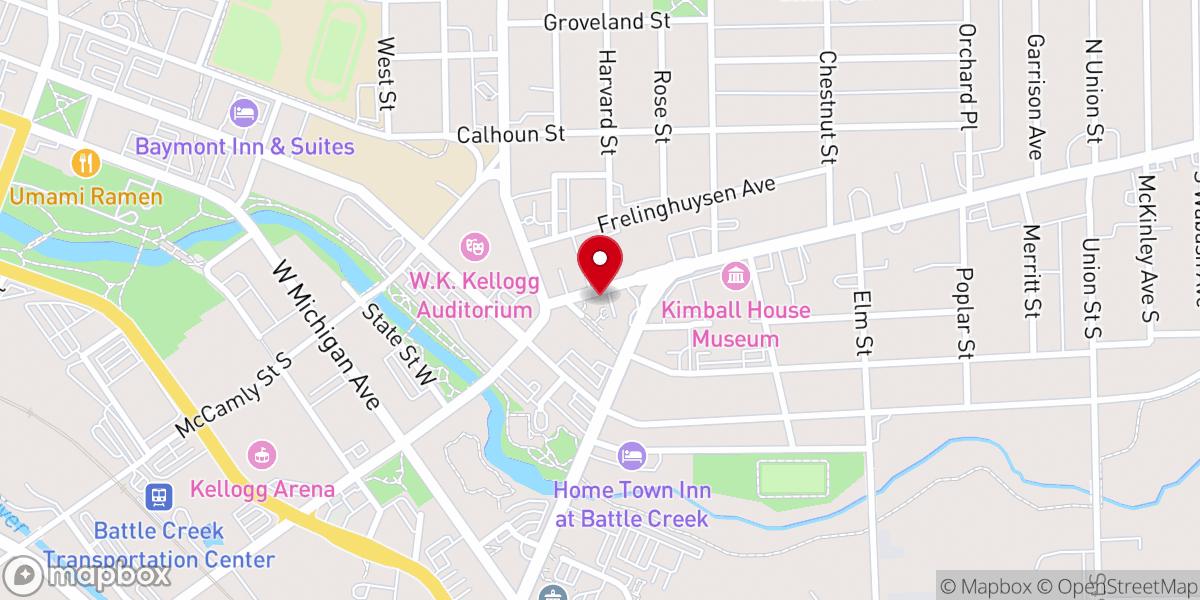 Map showing location of Saint Philip Catholic Church Sunday Suppers Soup Kitchen