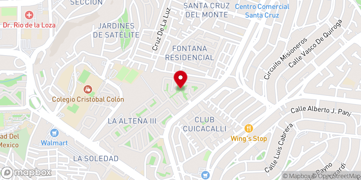Map showing location of Parroquia de Nuestra Señora de la Paz