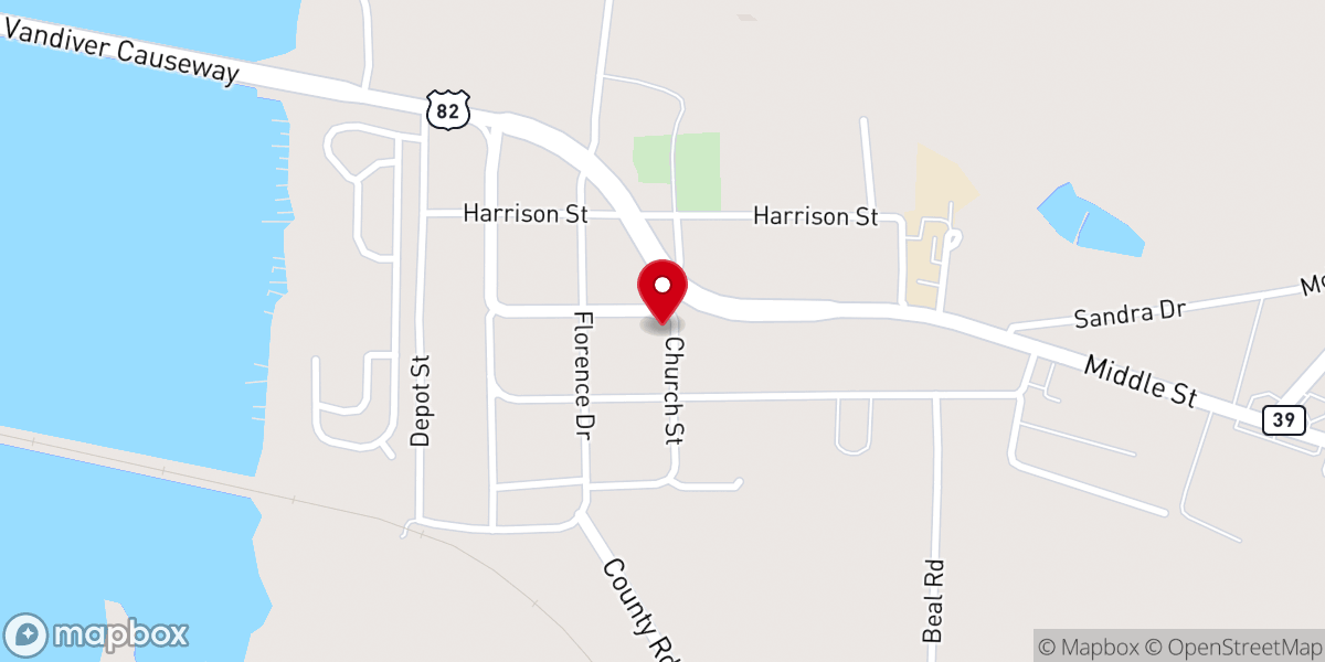 Map showing location of Georgetown United Methodist