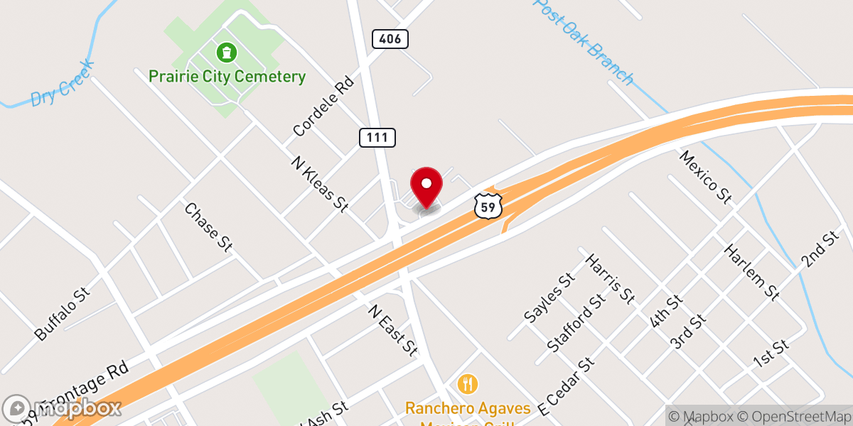 Map showing location of Dos Hermanos Mexican Cafe