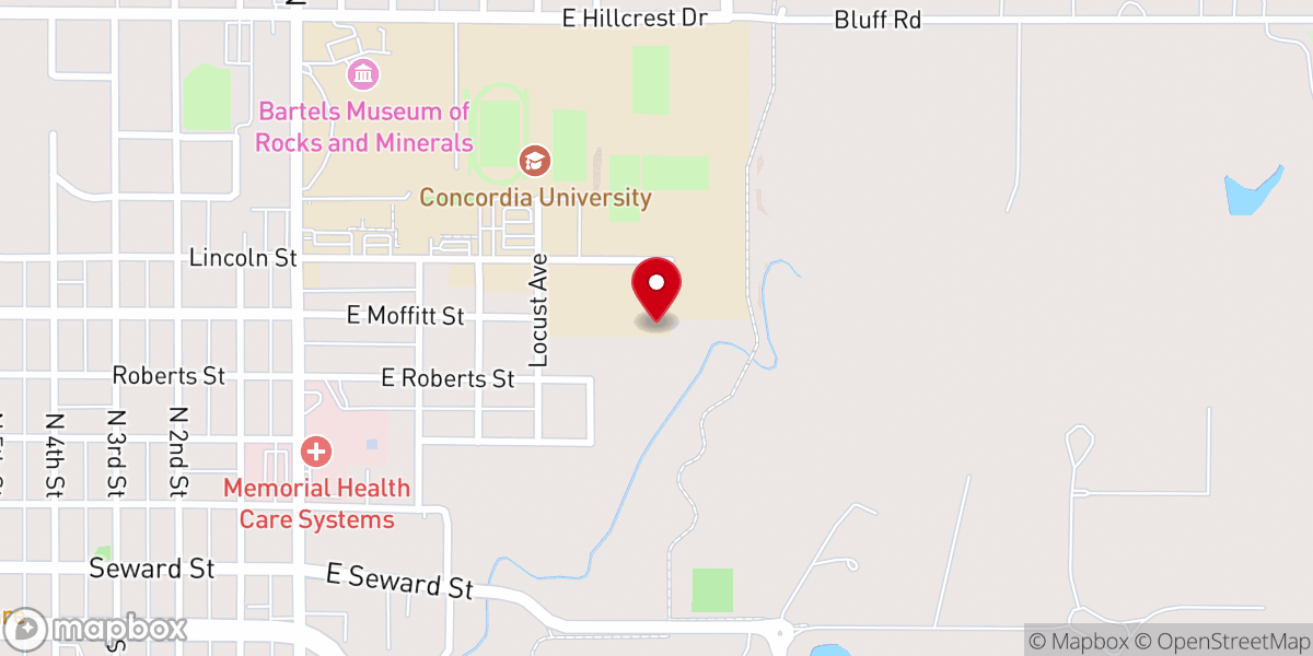 Map showing location of Outdoor Chapel