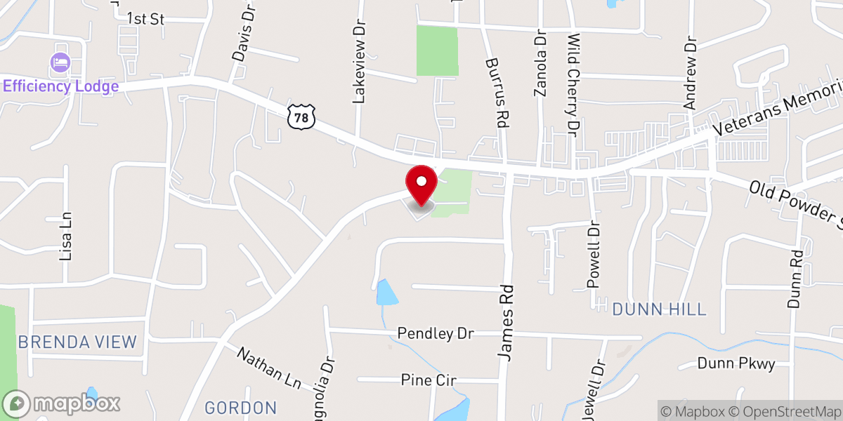 Map showing location of The Embassy ATL Church