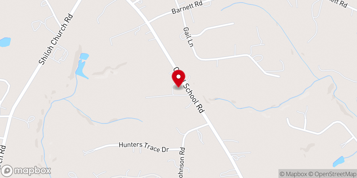 Map showing location of Shiloh Church of Concord