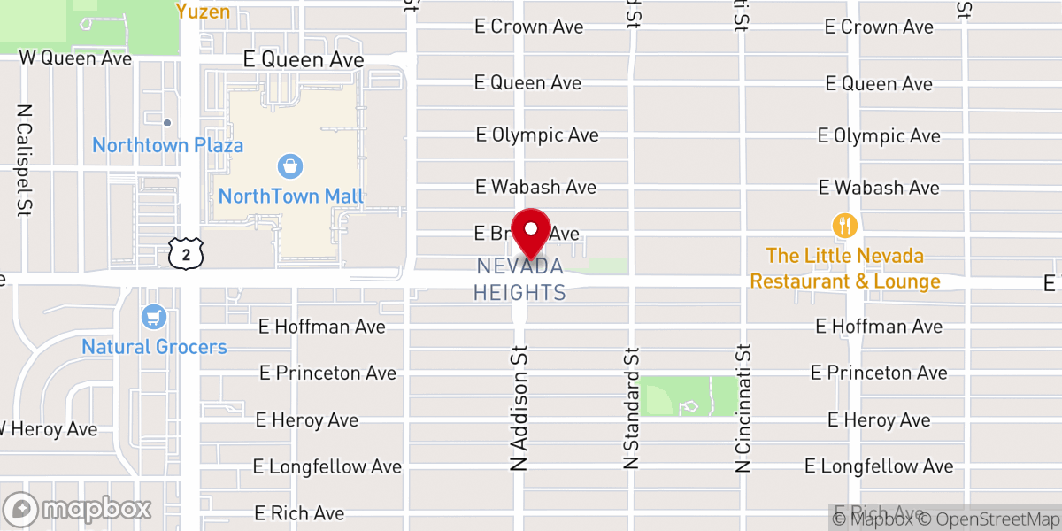 Map showing location of Zion Spokane