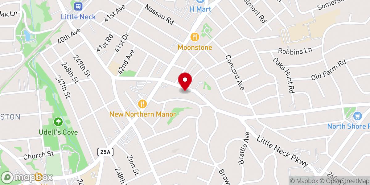 Map showing location of Edge City Church - Little Neck