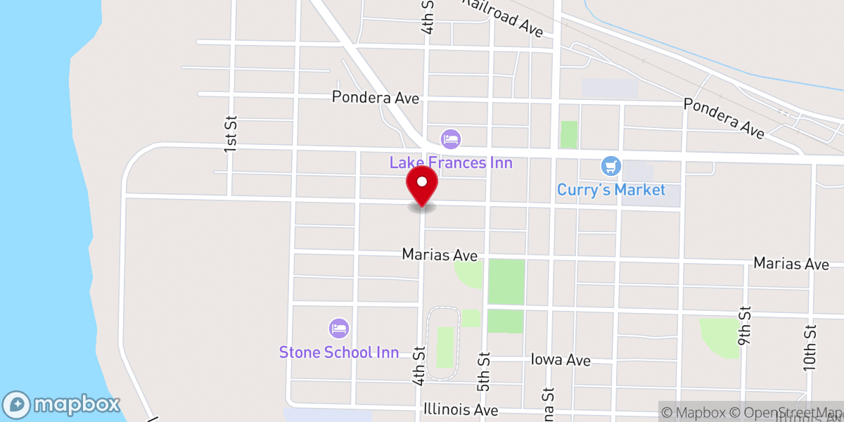 Map showing location of St Francis Church