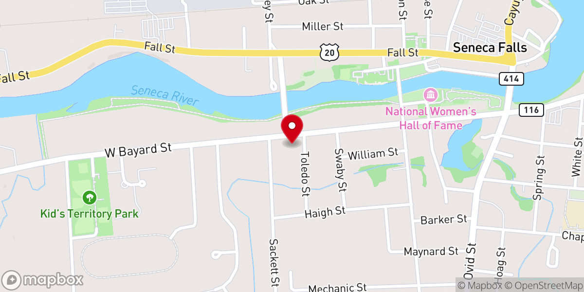 Map showing location of St. Patrick Catholic Church