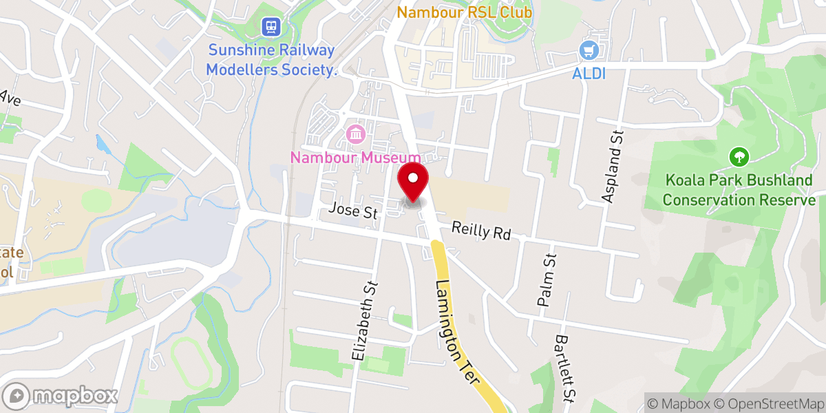 Map showing location of Nambour Anglican Parish