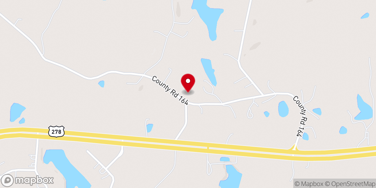 Map showing location of Harrisonville Church