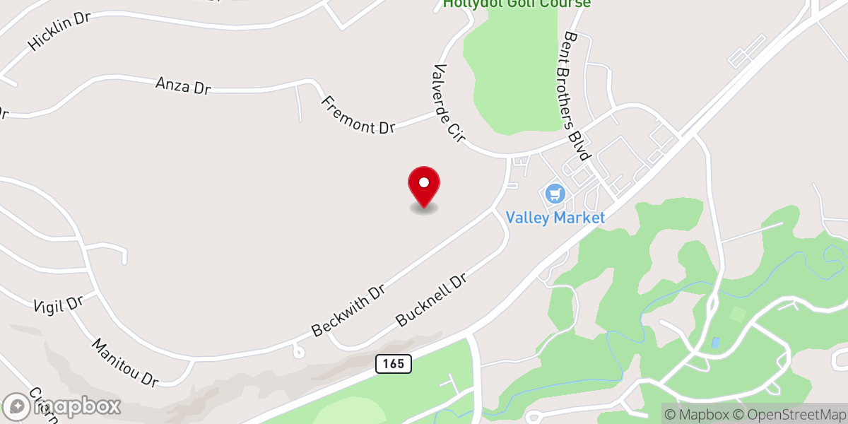 Map showing location of Crossroads Felowship Church Inc