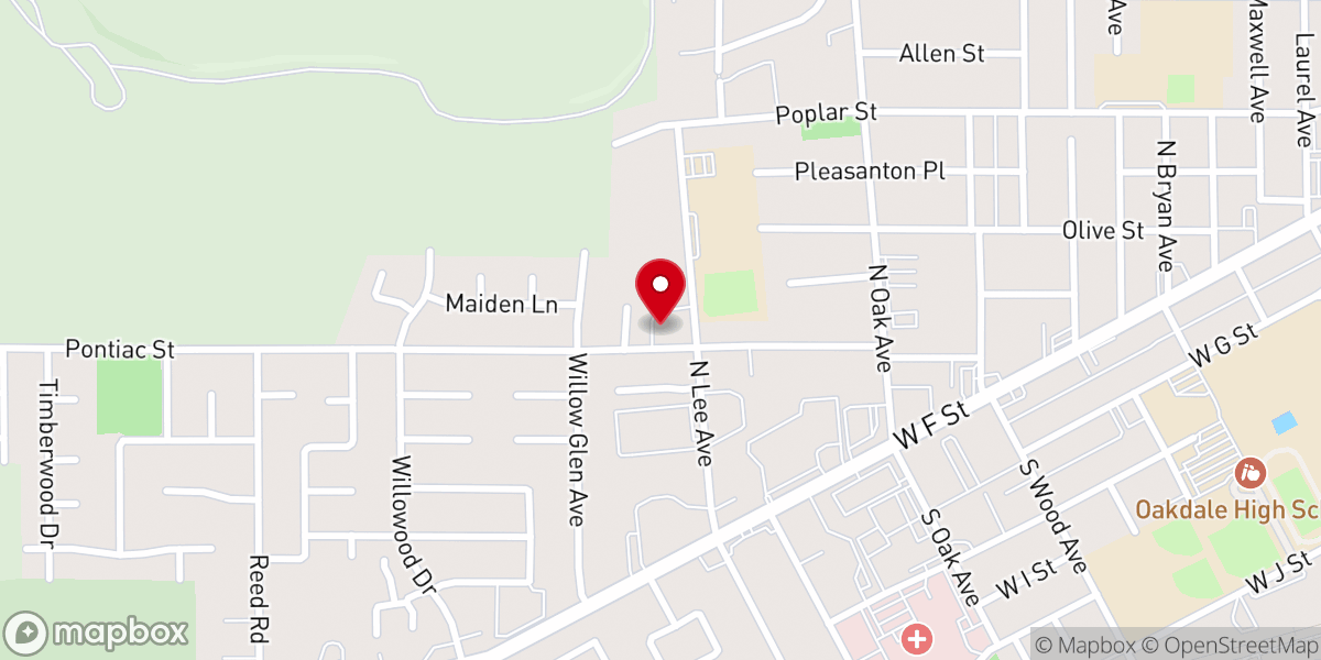 Map showing location of Sierra Baptist Church